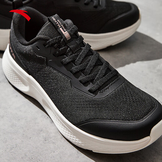 ANTA Shenxing lite丨Sneakers Women's Commuting Spring Wear-Resistant Jogging Shoes Comprehensive Training Shoes 122547713 Basic Black-1 36.5 (Female 6)