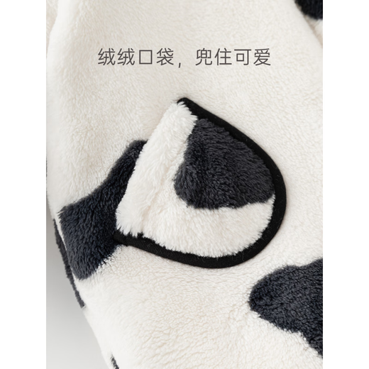 Guiqi Bear Milk Velvet Baby Warm One-piece Baby Hooded Padded Thickened Romper Suit Winter Vine Blue 66cm