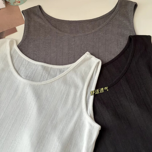 Large size loose and casual bottoming sleeveless camisole for women summer new fat mm round neck inner wear white Thai style/unique/belly cover/super popular M recommended 90-100Jin Jin equals 0.5 kg