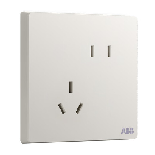ABB switch socket panel Xuanzhi series white frameless type 86 household five-hole socket