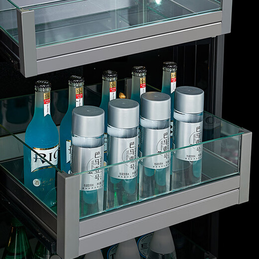 He Jiagong Kamizhe thin red wine cabinet constant temperature wine cabinet embedded ice bar home living room dual temperature beverage tea refrigerator 2 meters (41cm single temperature single door) red wine style