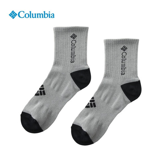 Columbia哥伦比亚户外袜春夏男子舒适透气一对装活力休闲运动袜RCS841 090 L