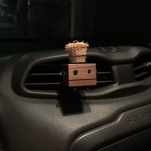 Yusenyi Recyclable Log Car Perfume Bottle Creative Air Outlet Perfume Wooden Car Decorative Aromatherapy Empty Bottle Fragrance Single Empty Bottle-Warm Sage