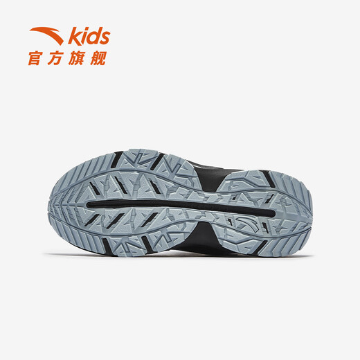 ANTA (ANTA) Children's Cotton Shoes Ridge Boys 25th Spring New Product Plus Velvet Warm Knob Button Outdoor Non-Slip Wear-Resistant Snow Boots Shanchuan Black/Thin Blue/Cold Gray-2 34 Feet Length Approximately 21.5cm