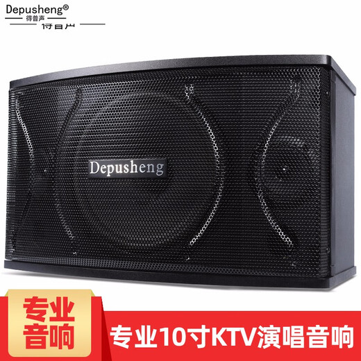 Depusheng D100 KTV speaker professional 10-inch KTV card package audio stage conference speech home set speaker standard audio single