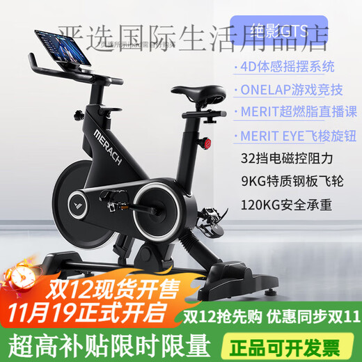 Merrick Spinning Bike Sports Magnetic Control Home Fitness Equipment Wanlu Game Bicycle Indoor Jueying GTS Package Installation | 4D Somatosensory Swing | Wanlu Game Competition