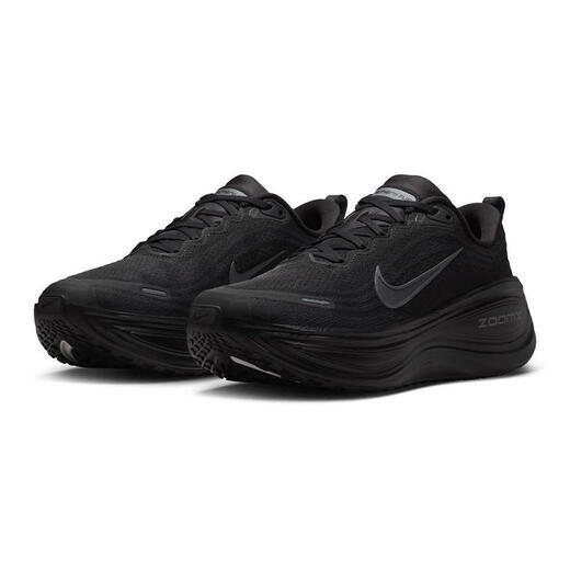 NIKE men's running shoes, high rebound, breathable, cushioning, durable, traction, black woven upper, full-length foam midsole, black / dk smoke gray-mtl 42.5