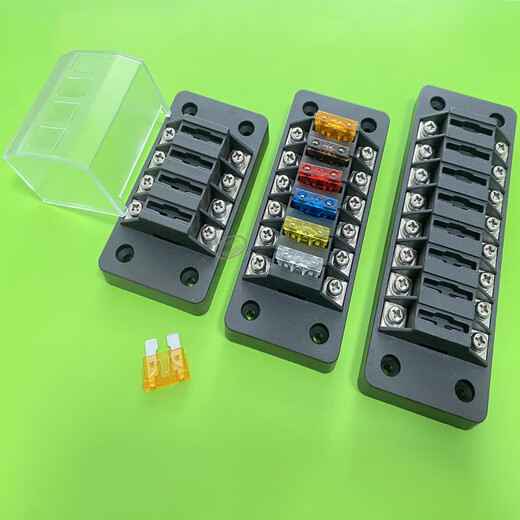 Installation and modification of car fuse box screw wiring method 4-speed 4-in 4-out 6-way 8-seat 6-way