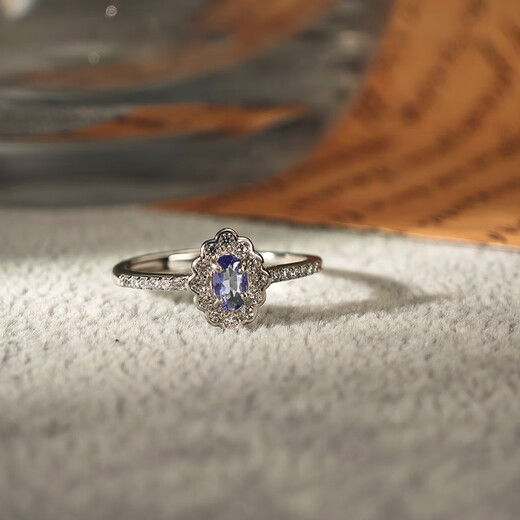 Natural tanzanite ring, crystal clear and sparkling s925 silver ring for your girlfriend, natural tanzanite, adjustable opening