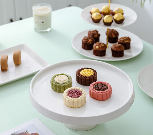 Topology tea break table birthday decoration dessert table display stand ornaments European cold lunch afternoon tea snack tray white gold crown 5-piece set