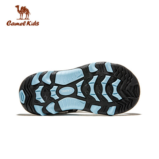 Camel (CAMEL) children's sandals summer outdoor sports beach sandals Baotou anti-kick breathable middle and large children boys and girls blue 37