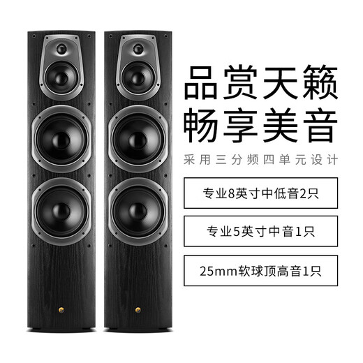 惠威（HiVi）D60F+天龙X580功放 家庭影院音响套装 2.0声道 客厅hifi高保真音响 落地音箱系统