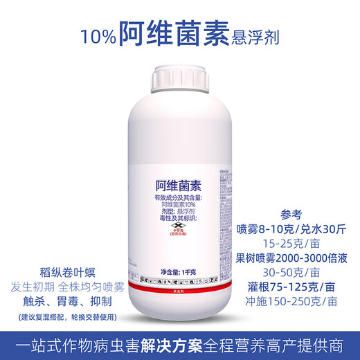 10% Avermectin Rice Leaf Roller Pesticide 1000g