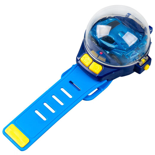 Shantou Lincun watch remote control car children's toy mini car with light interactive boy remote control car 390-6 watch remote control car blue