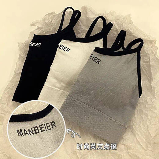 Clolv kissCK pure lust girl tube top no steel ring underwear push-up student high school student development period camisole female chest wrap 3 pieces white + black + gray S 60-80Jin Jin is equal to 0.5 kg
