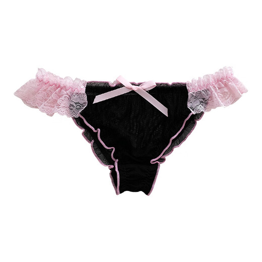 Universal playful sweetheart French sexy women's underwear lace new low-waist girl's briefs new style white with purple full 5 pieces 12% off one size