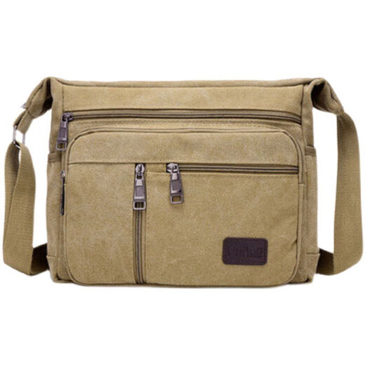 Pickup Cat's new men's casual canvas bag construction site tool bag shoulder crossbody bag large repair portable tool bag men's large military green