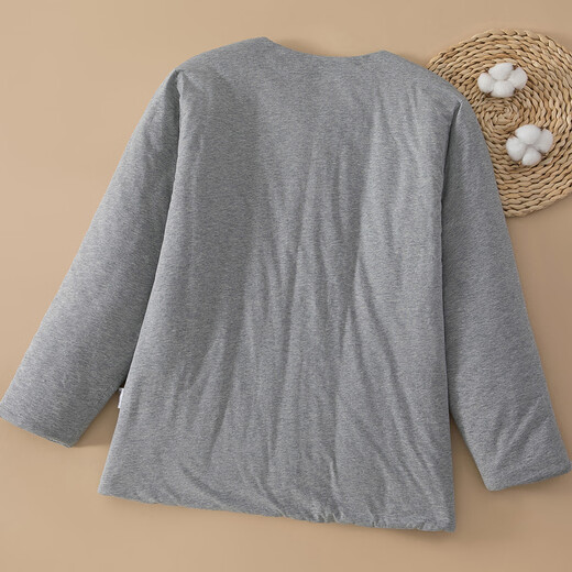 Cotton Yong Pure Cotton Handmade Men's Cotton Jacket Home Cotton Clothes for Middle-aged and Elderly Thickened Warm Inner Cotton Clothes Adult Liner Winter Gray L Recommended Weight 100-120Jin Jin is equal to 0.5 kg