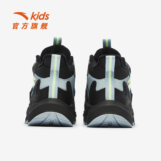 ANTA (ANTA) Children's Cotton Shoes Ridge Boys 25th Spring New Product Plus Velvet Warm Knob Button Outdoor Non-Slip Wear-Resistant Snow Boots Shanchuan Black/Thin Blue/Cold Gray-2 34 Feet Length Approximately 21.5cm