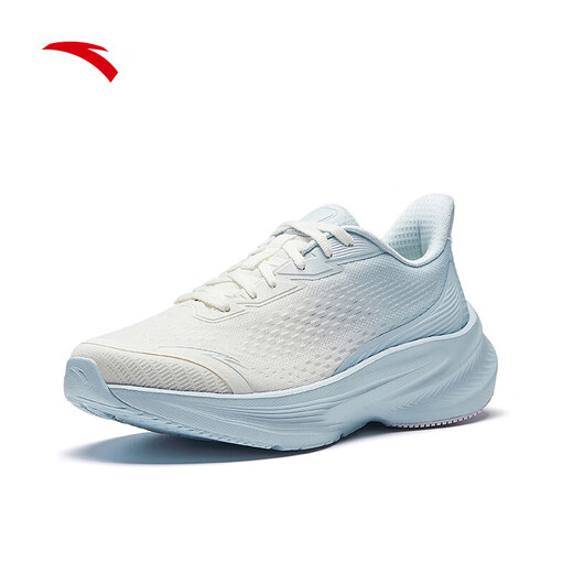 ANTA Women's Shoes Sports Shoes Stinger 7 Shock Absorbing Rebound Mesh Running Shoes New Outdoor Lightweight Casual Jumping Rope Shoes for Women Ivory White/Water Sky Blue/Misty Purple 39 Official Genuine You will get 10% off if you get a fake