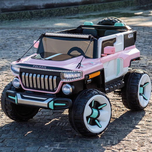 Weibet children's remote control car off-road vehicle parent-child children's electric car four-wheeled adult Hummer baby toy car gray/12V23A Chaowei battery/soft wheel/550 motor