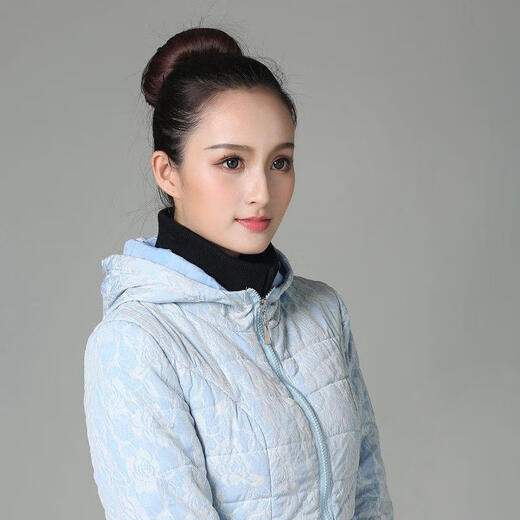Geyale Down Jacket Anti-fouling Fake Collar Artifact Removable Women's Versatile Universal Knitted Threaded Winter Anti-fouling Protective Cover Gray