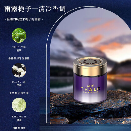 Tarot Gardenia Car Aromatherapy Car Perfume Car Long-lasting Light Fragrance Deodorizing Fragrance Solid Balm for Men Flower Shadow Series Rain and Dew Gardenia (1 bottle) 130g