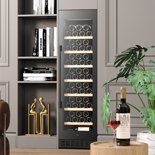 He Jiagong Kamizhe thin red wine cabinet constant temperature wine cabinet home ice bar embedded small tea beverage wine refrigeration full ice bar model
