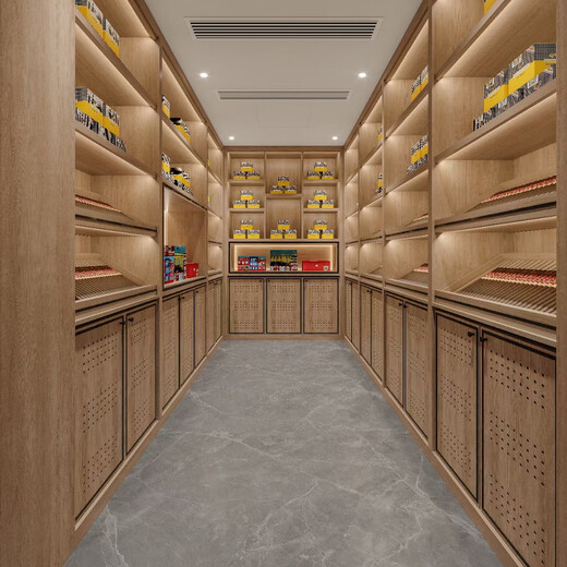 Zhong Zhang Guang customized cigar cabinet cedar wood cigar tea refrigerated cigar room constant temperature and humidity stainless steel red wine cabinet custom mobile cigar room double door