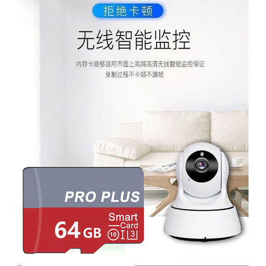 【正品足量】高速内存卡TF卡监控摄像头行车记录仪无人机通用16G 32G 64G闪存卡SD卡红灰卡 100GB【高速内存卡+SD卡套】