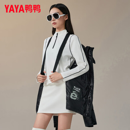 Duck Duck Black Label Goose Down Series Goose Down Down Jacket Couple Short Style 2025 Winter New Thickened Coldproof Jacket HY Black M (170) 222g Down Filled