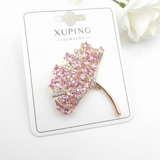 XUPING Xuping jewelry alloy fashionable temperament trendy elegant versatile ginkgo leaf brooch jewelry X001102014 brooch one