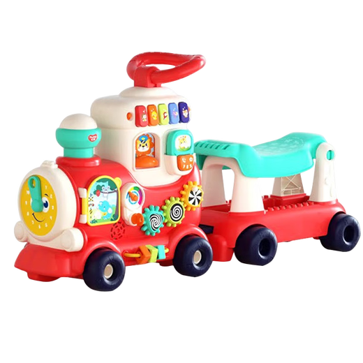
HUILE TOYS 4-in-1 Smart Fun Train Baby Walker Children's Twist Car 1-3 Years Old Boy and Girls Years Old Toy Gift 4-in-1 Multifunction Smart Fun Train D8990