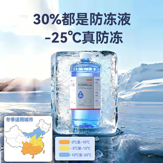 Made in Tokyo, low-temperature antifreeze winter glass water-25 powerful shellac remover and oil film car wiper water ultra-clean 2L*2