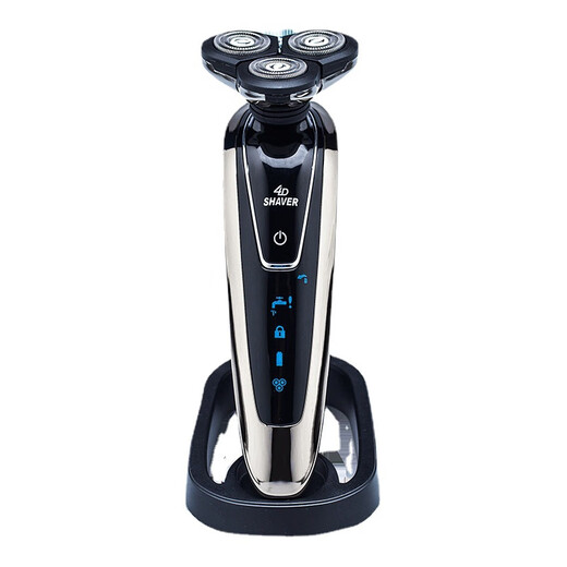 Jingdong Express self-operated electric shaver for men 2025 new small steel cannon that does not leave stubble official flagship store original authentic shaver best-selling No. 1 shaver silver standard + head + nose hair remover + facial cleanser