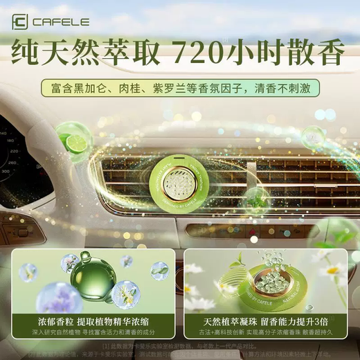 Yusenyi French car air outlet special aromatherapy fragrance beads car interior decoration plastic car pendant fragrance deodorization green fragrant white tea