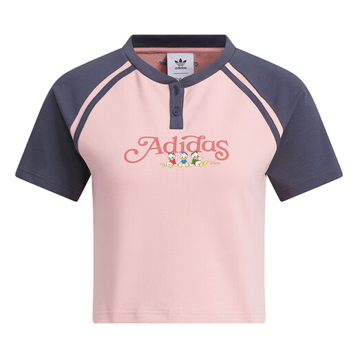 阿迪达斯 （adidas）三叶草短袖女装夏季新款户外运动短款时尚休闲圆领t恤 JP1429 XL