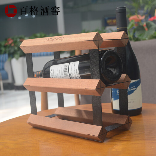 The middle shopkeeper's light luxury red wine rack and wine storage. Diamond-shaped sapele wood wine rack. Simple and modern hundred-grid wine cellar design. 2X1 grid square-300mm-sapele wood.