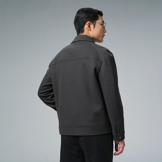 Abrigo de lana Lilang, abrigo corto de invierno con solapa para hombre, novedad de 2025, abrigo informal de lana de oveja para hombre, chaqueta de lana