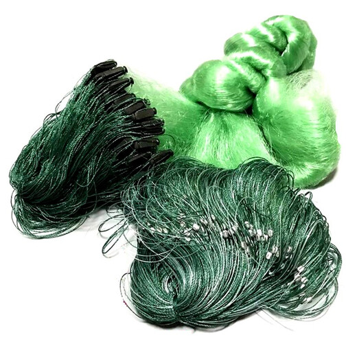 Guangtai Fishing Net Three-layer Sunken Net Sticky Fish Net Green Silk Fishing Net Sticky Net Fishing Net Hanging Net to Catch Fish Wire Net Sticky Fish Net Three-layer Sunken Net 1.5 meters high 2 fingers 50 meters long