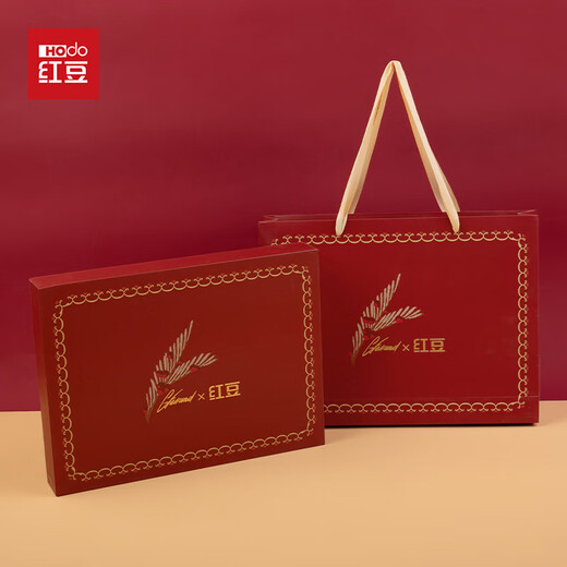 Hodo 100% wool scarf for women plus velvet gloves gift box warm suit New Year's gift for girlfriend's birthday