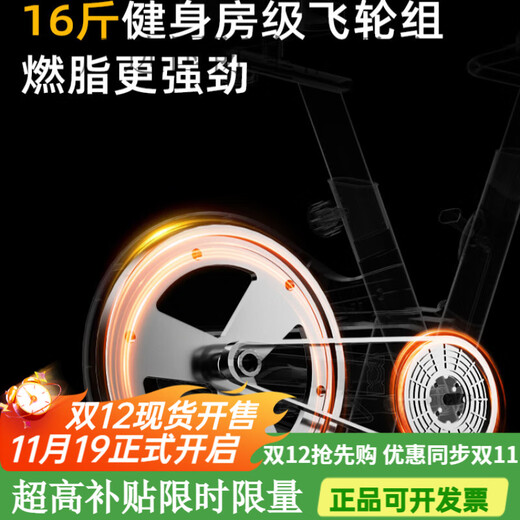 Yingerjian Spinning Bike Fitness Home Model Small Indoor Sports Bike Running Fitness Equipment Standard Model-White Bold Body Frame-Mobile