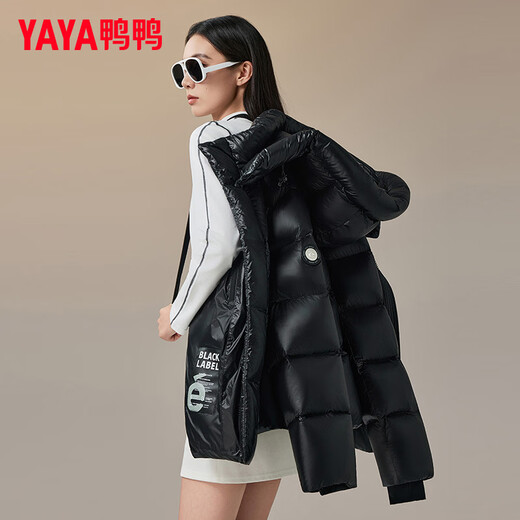 Duck Duck Black Label Goose Down Series Goose Down Down Jacket Couple Short Style 2025 Winter New Thickened Coldproof Jacket HY Black M (170) 222g Down Filled