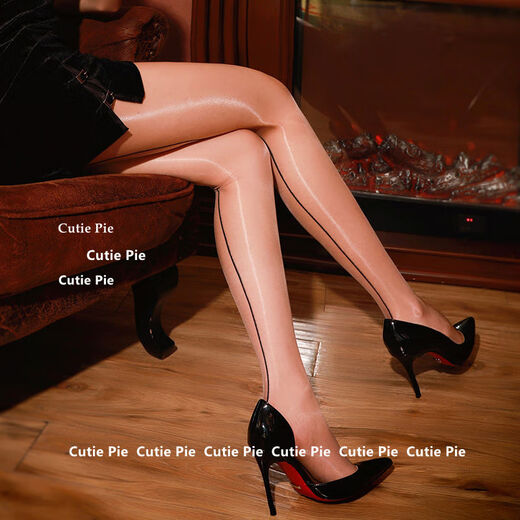 Cutie back vertical line aurora high waist shiny black silk waistless stockings pantyhose multi-color bottoming silk black open D one size fits all