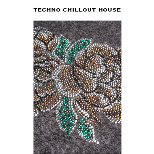 TCH Sweater Suit Women's 25th Autumn and Winter Floral Hot Diamond Design Slim Commuting Style Elegant Style Three-piece Set Dark Gray M 80-120Jin Jin is equal to 0.5 kg