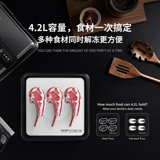 QCSK German Intelligent Extremely Fast Freshness Defroster Home Kitchen Ingredients Quickly Frozen Seafood Removal of Fishy and Fast Thawing Artifact 2025 New Upgrade - Rapid Thawing and Freshness