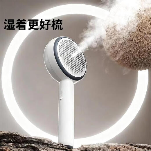 POPOCOLA cat comb cat hair cleaner pet spray cat hair combing brush cat steam massage comb to remove floating hair without bathing lollipop spray comb one-click hair removal