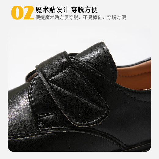 Gunia children's leather shoes boys British style performance shoes suit campus etiquette leather shoes matte British style 36