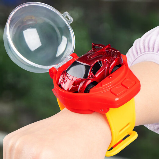 Shantou Lincun watch remote control car children's toy mini car with light interactive boy remote control car 390-6 watch remote control car blue