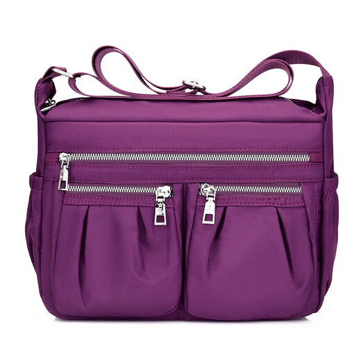 QUEENJOY multi-functional shoulder cross-body bag for women nylon Oxford cloth large capacity middle-aged women's bag mother bag mommy bag red